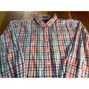 Saddlebred Mens Button Down Shirt Big 3X Easy Care Long Sleeve Cotton Blend